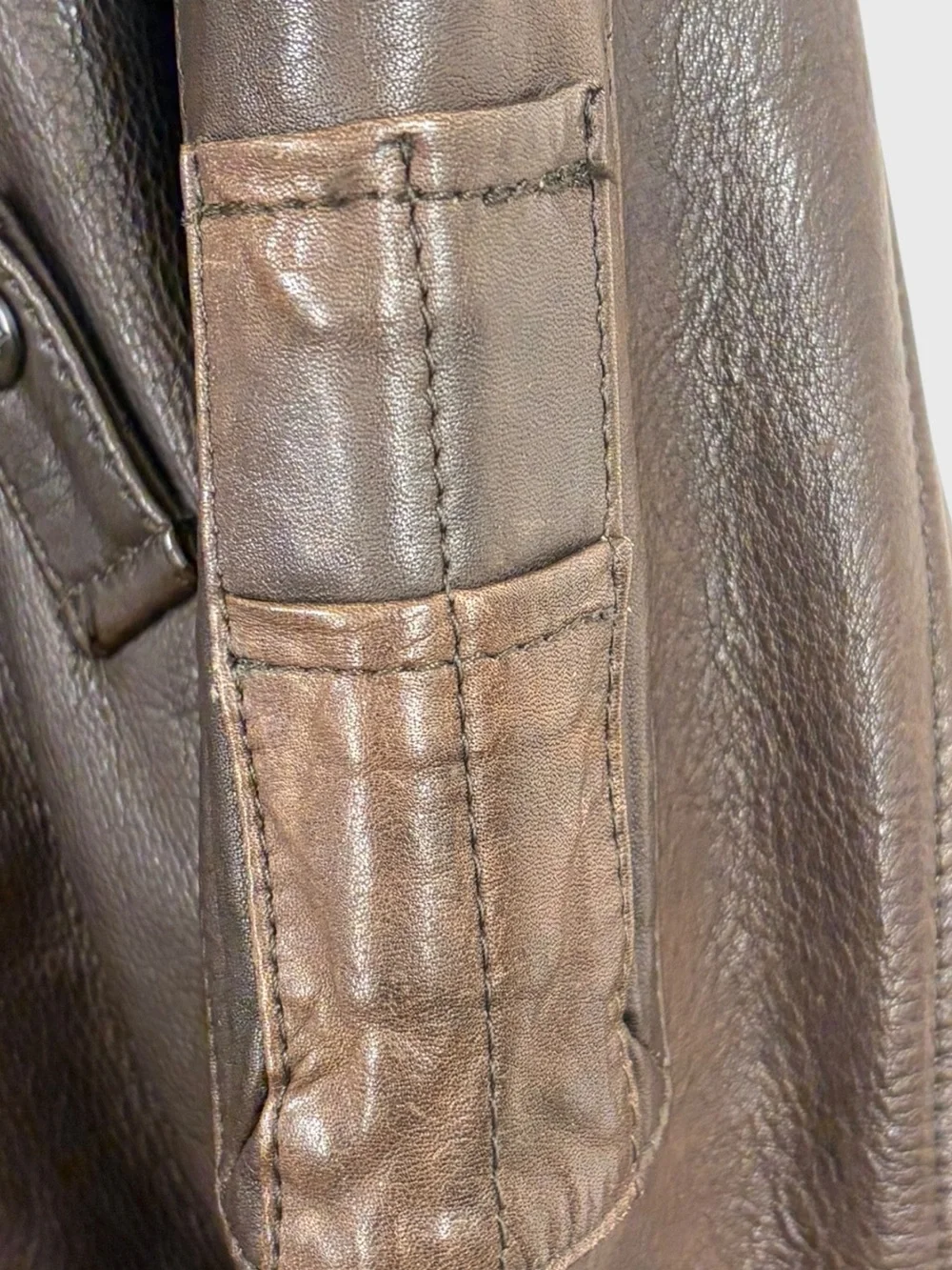 Avirex Vintage B-15 Brown Leather Bomber Jacket Size XL
